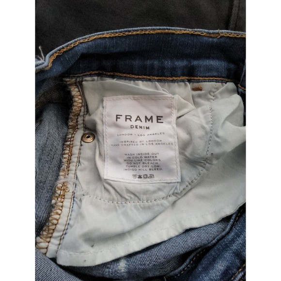 Frame Denim Le High Skinny Jeans Womens Sz 26 Blue Medium Wash Denim Made in USA - Picture 8 of 8